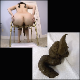 A plump, masked girl takes a shit while sitting on a potty chair in 3 individual scenes. Product is shown in detail at the end of each shot. About 5 minutes.